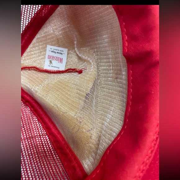 Vintage Winston Super Bowl XXIII Snapback Mesh Red Trucker Cap Hat - Picture 10 of 10